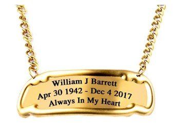 Engraved 3 Inch/3 Line Brass Nameplate Tag