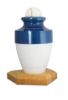 Blue and White Baseball Urn 220 Cu In