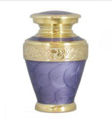 Purple Floral Baby Keepsake Urn 10  Cu.In.