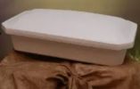 Standard Small White Casket With Pink Interior 18 Inch