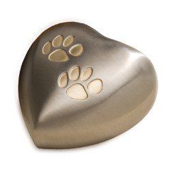 Paw Print Heart Bronze