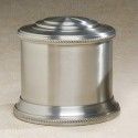 Columnade Brushed Pewter Urn with Rope Accents  214 Cu In