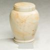 Zhou Teak Wood Marble Adult Cremation Urn 220 Cu In