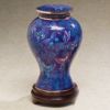 Indigo Butterfly Cloisonne Urn  200 Cu In