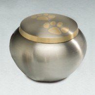 Paw Print Odyssey Urn - Pewter/Bronze  40 Cu. In.