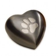 Paw Print Heart Pewter 5 Cu. In.