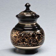 Far East Urn: Black 43 cu.in.