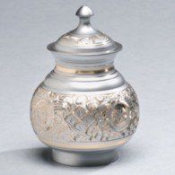 Far East Urn: Silver Keepsake  43 Cu. In.