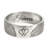 Jewelry Band Ring With & Prints & Hearts