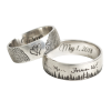 Jewelry Band Ring With & Prints & Hearts