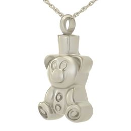 Teddy Bear Steel Keepsake Pendant