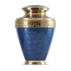 Blue Floral Brass Urn 220 Cu In