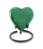 Green Loving Heart Keepsake 5 Cu In