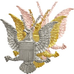 Eagle Badge Keepsake Urn Gold-Plated & Sterling Silver
