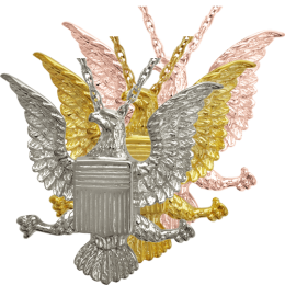 Eagle Badge Keepsake Urn Gold-Plated & Sterling Silver