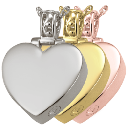 Filigree Bail Heart Keepsake Urn