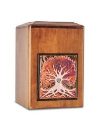 Raku Wood Tree Cremation Urn  Adult Size  200 Cu In.