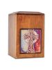 Raku Wood Cross Cremation Urn   Adult Size