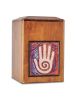 Raku Wood Hand Cremation Urn   Adult Size 200 Cu In