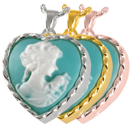 Heart Cameo Marine Green