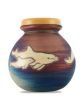 Celestial Dolphins Raku Urn 200 cu in