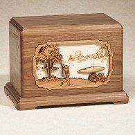 Prestigious Course  Maple Adult Cremation Urn 200 Cu In