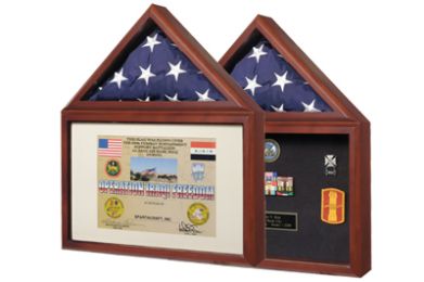 Capitol Burial Flag Case & Memorabilia Display Case For 3" X 5" Flags