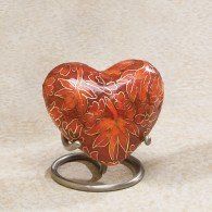 Autumn  Splendor Heart Urn  5 cu.in.