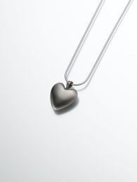 White Bronze Heart Memorial Jewelry Pendant Cremation Urn