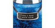 Personalized Bright Silver Color Name-Plate Medallion for 6"/7" Cremation Urns