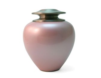 Pink Brass Adult 195 cu.in. Funeral Cremation Ashes.