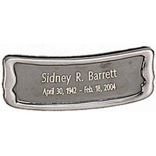 Personalized Brushed Pewter NamePlate Mediallion for Cube & Box