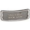 Personalized Brushed Pewter Name-Plate Medallion for Cube & Box Cremation Urns