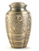 New Solid Brass Classic Platinum Cremation Urn 190 cu.in.
