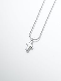 Sterling Silver Small Cross Memorial Jewelry Pendant Cremation Urn