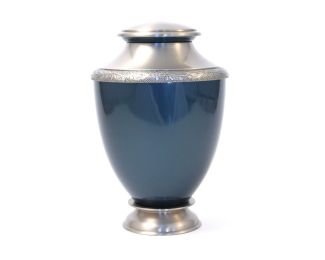 Artisan Indigo Brass adult Cremation Urn
