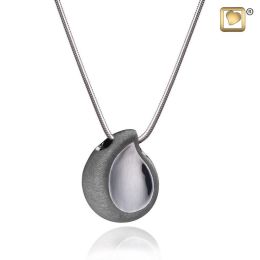 Tear Drop Vermeil 925 Silver 2-Toned Cremation Pendant Urn With Chain