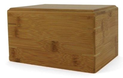 Small/Keepsake Bamboo Box Cremation Urn for Ashes 85. in.