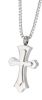 Stainless Steel Stacked Cross Pendant/Necklace Cremation Urn for Ashes