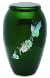 Green Butterfly 210 cu.in. Cremation Adult Urn