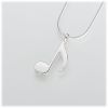 Sterling Silver Musical Note Memorial Jewelry Pendant Cremation Urn