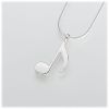 Sterling Silver Musical Note Memorial Jewelry Pendant Cremation Urn