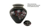 Black Modern Cloisonne 4 Piece Keepsake Set 5 cu.in Cremation Urns