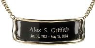 Personalized Brushed Brass Name-Plate Medallion for Adult Size Cremation Urns