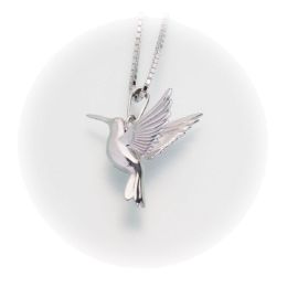 Sterling Silver Hummingbird Memorial Jewelry Pendant Cremation Urn
