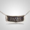 Personalized Bright Silver Color Name-Plate Medallion for 6"/7" Cremation Urns