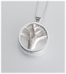 Sterling Silver Tree of Lives Memorial Jewelry Pendant Funeral Cremation Urn