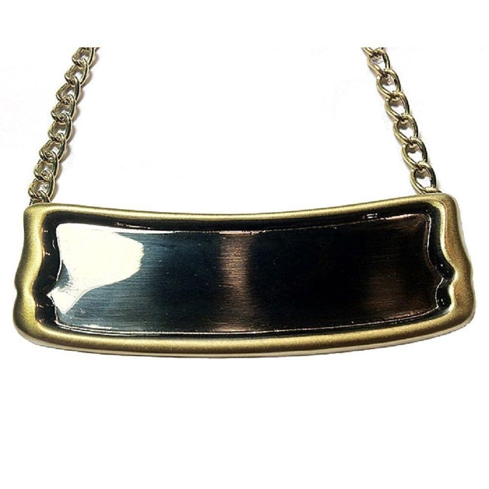 Personalized Brushed Brass Name Plate Medallion for 6"/7" Size