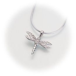 Sterling Silver Small Dragonfly Memorial Jewelry Pendant Funeral Cremation Urn