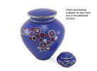 Blue Cloisonne 4 Piece Set 5 cu.in Keepsake Cremation Urn